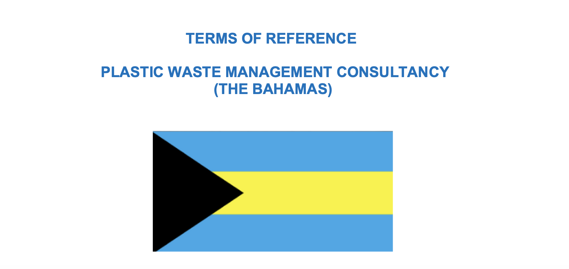 Plastic Waste Management Consultancy in The Bahamas 