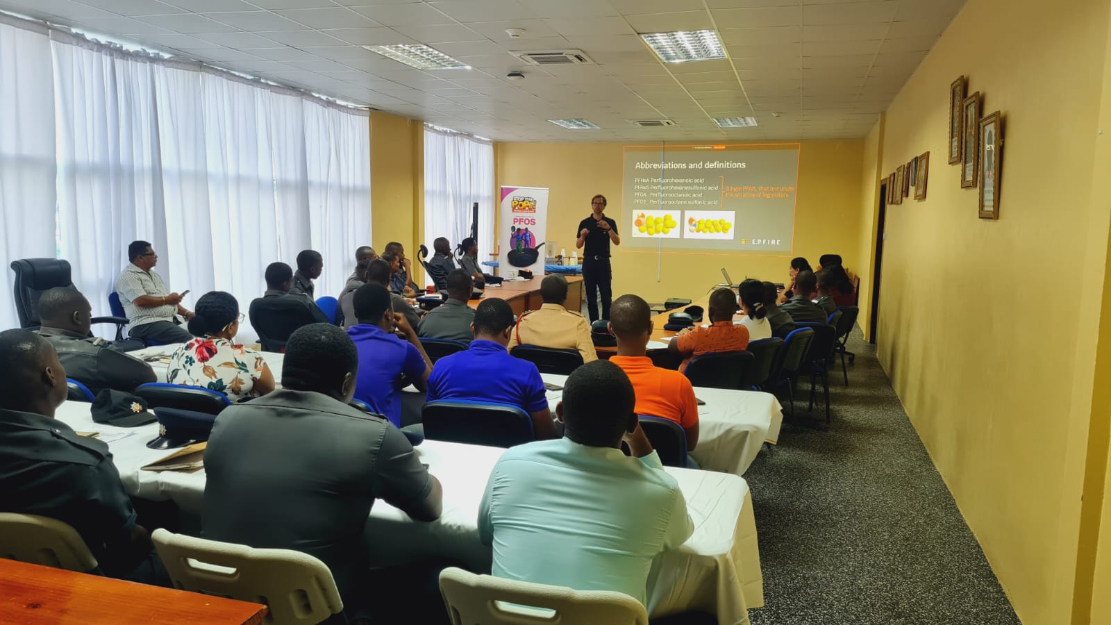 Sampling and training completed under an activity focused on building capacity on PFAS-free firefighting foams in September 2024