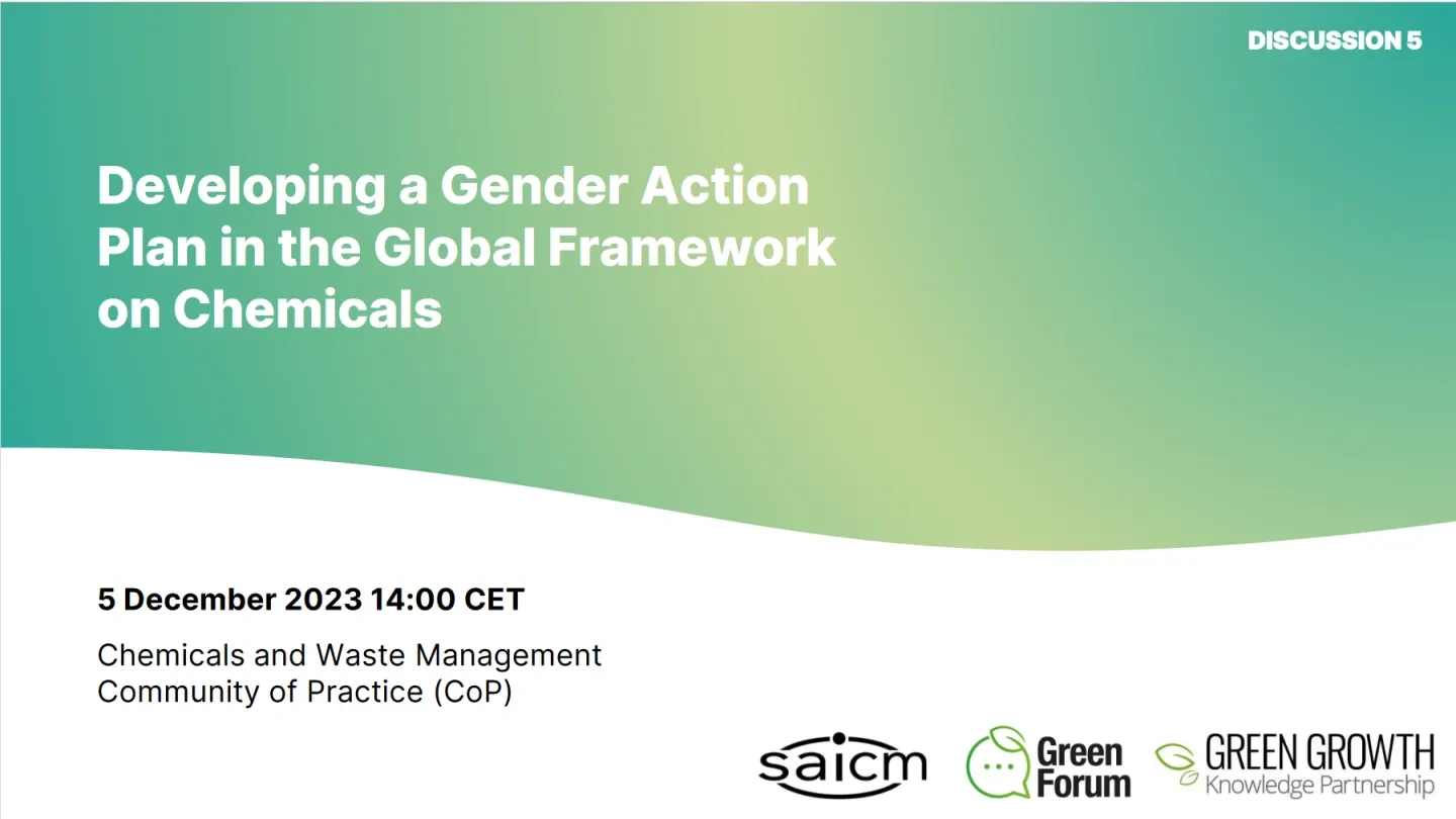 DISCUSSION 5 PRESENTATION - CHEMICALS AND WASTE MANAGEMENT COP